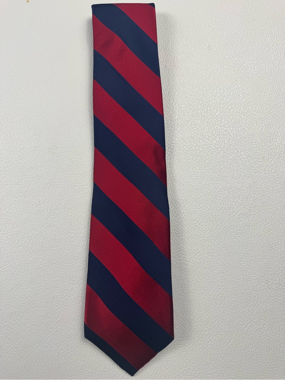 U.S. Polo Assn. Men’s Silk Tie Red Navy Blue Striped Classic Preppy 58”